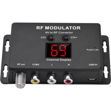 HF-Modulator M60  AV-zu-HF-Konverter  Zur Übertragung von Videosignalen an analoge Fernseher  Heimkino-Installation