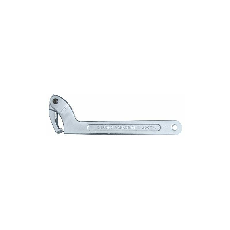 R) c Spanner Tool Adjustable Hook Wrench Chrome Vanadium (2'' - 4 3/4''(51-121mm)) - HFS