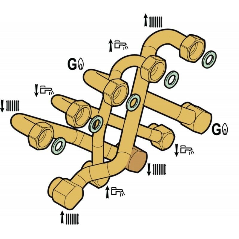 Kit de Remplacement à Visser de dietrich Pour Chaudière mcx /mcr saunier duval - 100009335