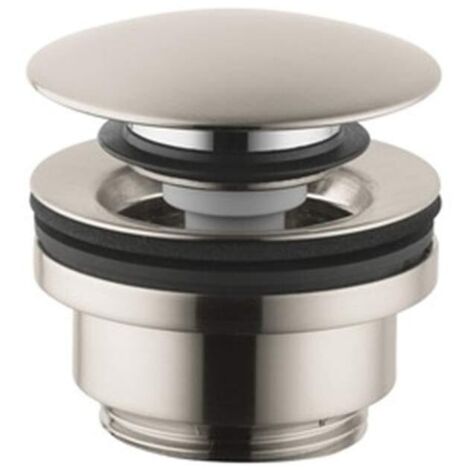 HG Basin waste push open, brushed nickel