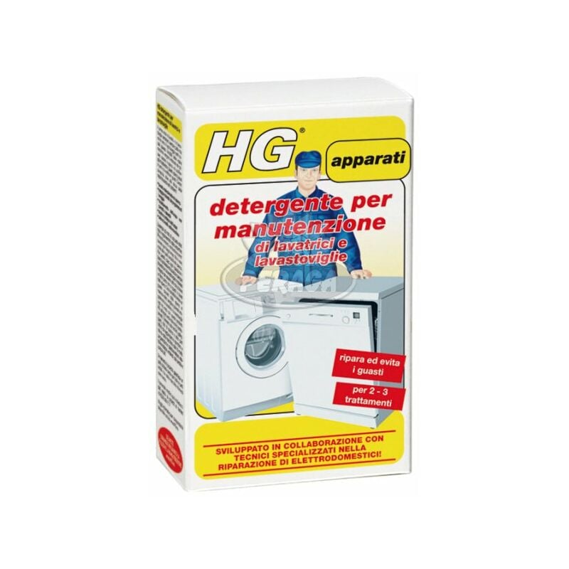 Hg detergent pour l'entretien des lave-linge et lave-vaisselle 2X10