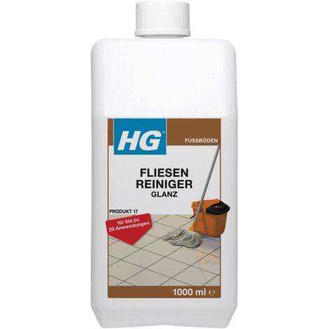 HG Fliesenreiniger Glanz 1 L Fliesen Reiniger für Bodenfliesen Steinplatten