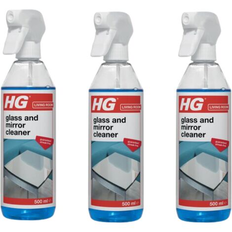 HG Glass & Mirror Cleaner 500ml Pack of 3 - Streak-Free Formula