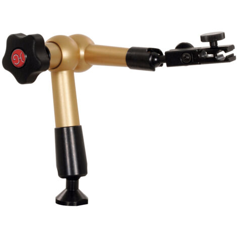 HG Hydraulisches Messstativ-Gestänge (ohne Fuß) mit mechanischer Feineinstellung am Uhrenhalter, Ausladung: 220 mm
