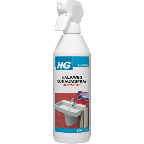 HG Kalkweg Schaumspray 3x stärker 500 ml Kalkentferner Antikalk Spray