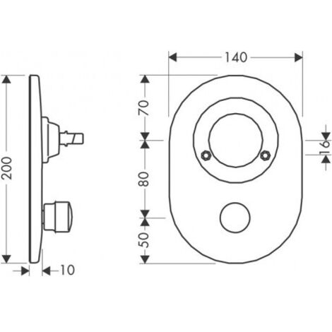 HG Kit de conversion bille vers M3 Mitigeur bain encastré chromé, 96385000
