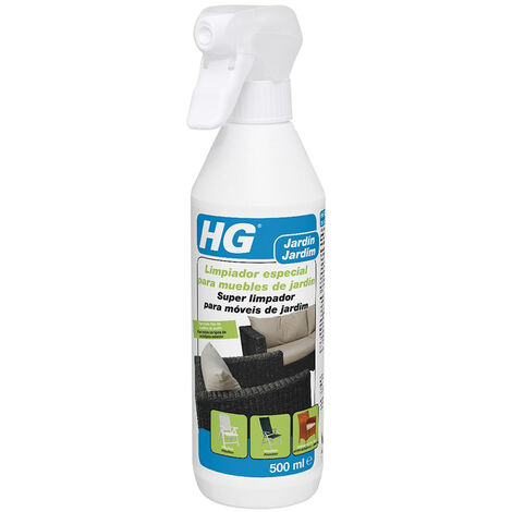 HG Limpiador Especial para Muebles de Jardín, Elimina la Suciedad del Mobiliario de Exteriores, Spray Antimanchas - 0.5L