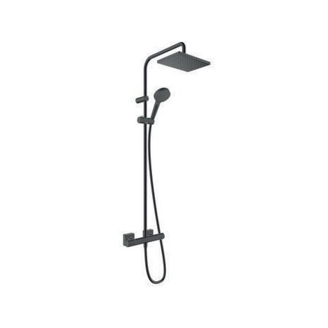 HG Showerpipe VERNIS Shape 230 1jet mit Brausethermostat mattschwarz