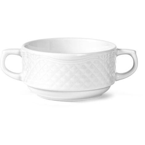 H&H 4373866 Tazza da Brodo Afrodite, Porcellana, Bianco, 300 CC, Porcelain