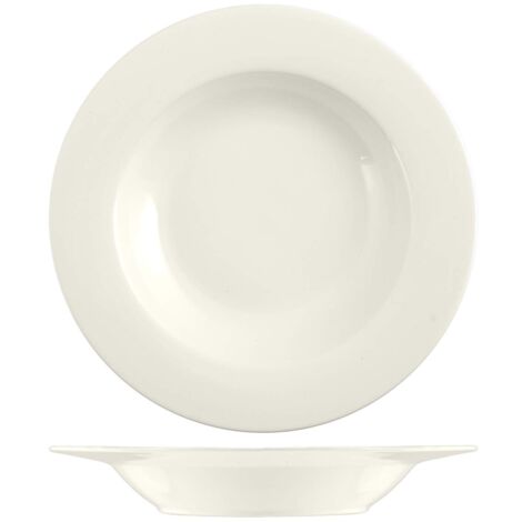 H&h set 12 piatti fondi in new bone china 21cm