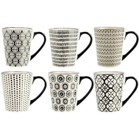 H&h set 6 mug vhera in stoneware cc 350