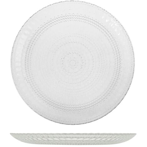 H&h set 6 piatti in vetro venere trasparente frutta cm21