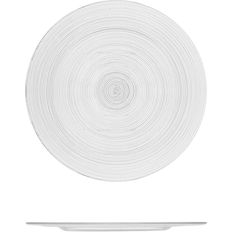 H&h set 6 piatti pane circle in vetro cm 18