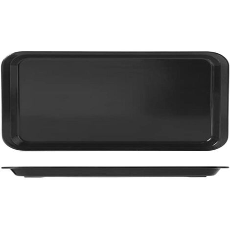 H&h set con bordo in melamina cm 30x20x2 nero