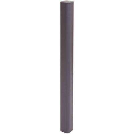 HHG – Poteau pour clôture en aluminium 98cm – Système enfichable – Couleur gris – Compatible panneaux WPC