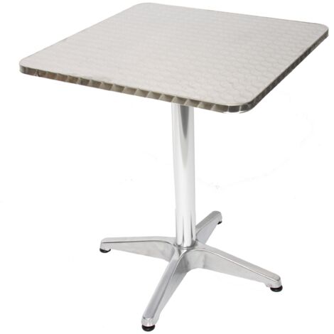 HHG – Table de bistro rectangulaire 60cm – Cadre en aluminium haut de gamme – Plateau en acier affiné – Stabilité optimale pour extérieur