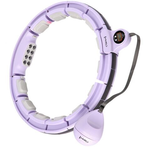 HHM13 HULA HOOP VIOLA MAGNETICO CON PESO + CONTATORE HMS