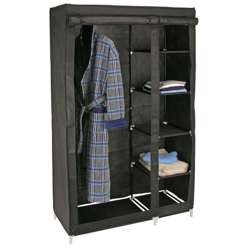 

Armario de tela negro 110x46x178 cm - Negro - HI