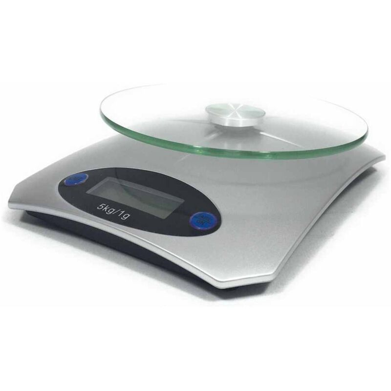 Küchenwaage digital 5kg Tragkraft mit Glasplatte