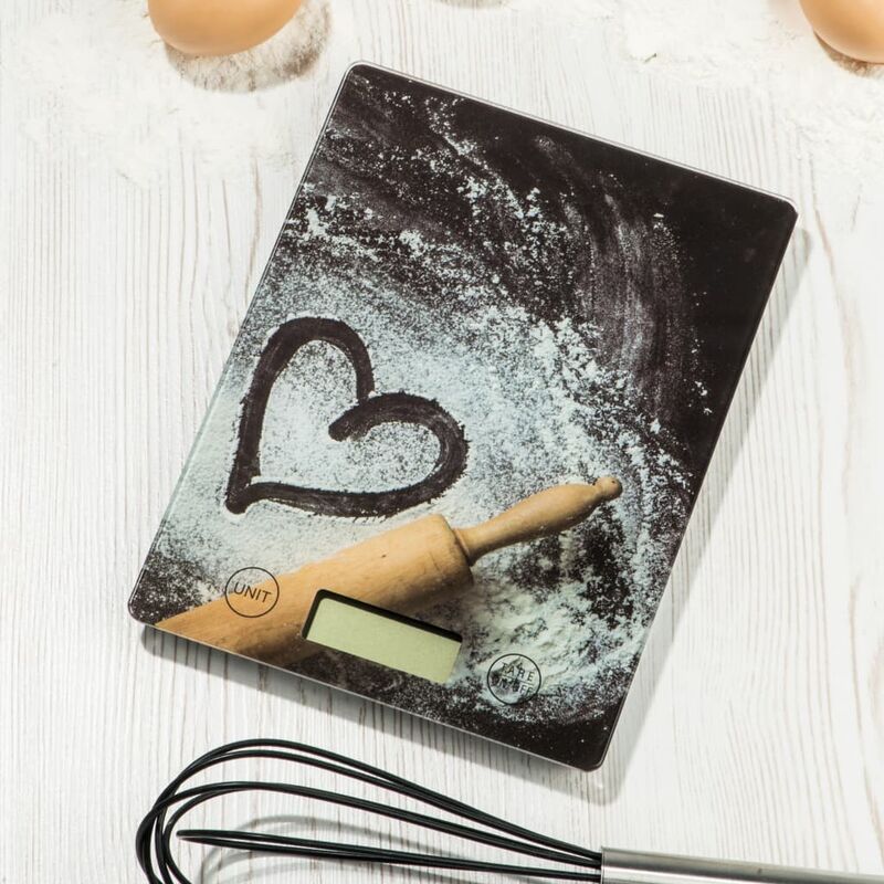 

Báscula de cocina con estampado de rodillo de cocina - Negro - HI