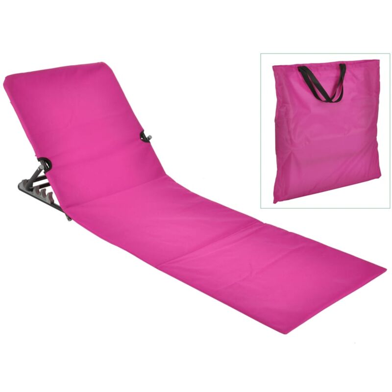 Chaise tapis de plage pliable pvc Rose HI