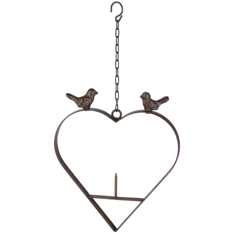 

Comedero para pájaros con forma de corazón marrón 23,5 cm - Marrón - HI