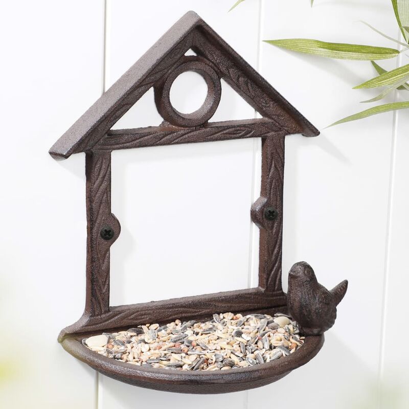 

Hi comedero para pájaros colgante con forma de casa marrón 18 cm - Rogal