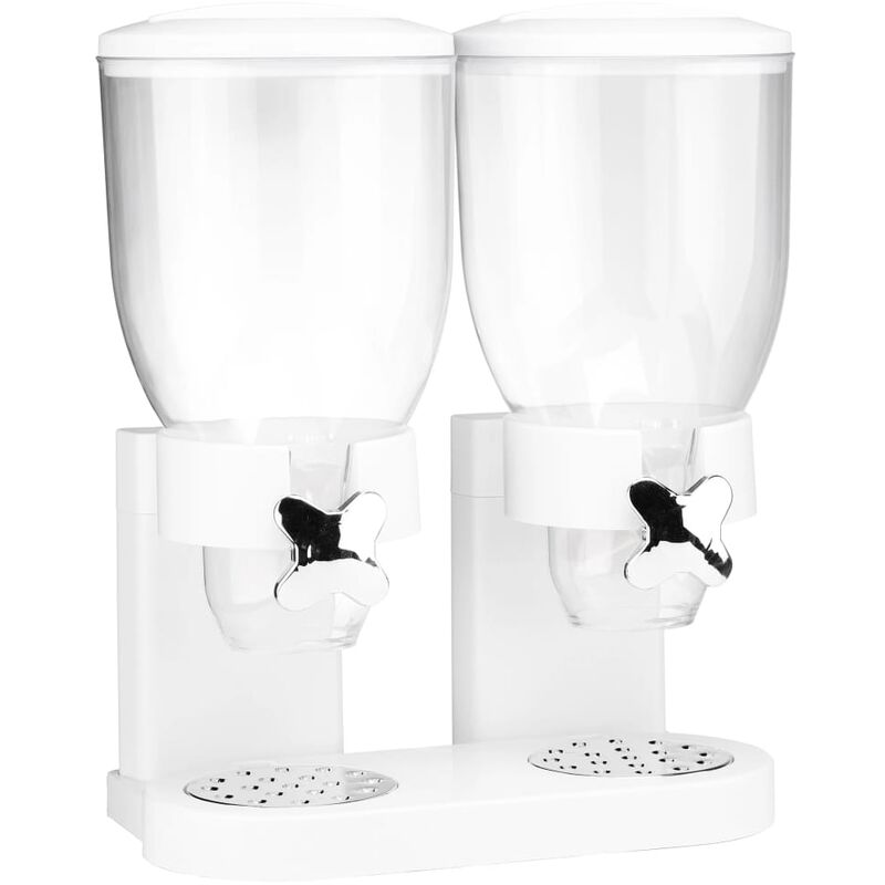 

Dispensador de cereales doble blanco 2x3,5 L - Blanco - HI