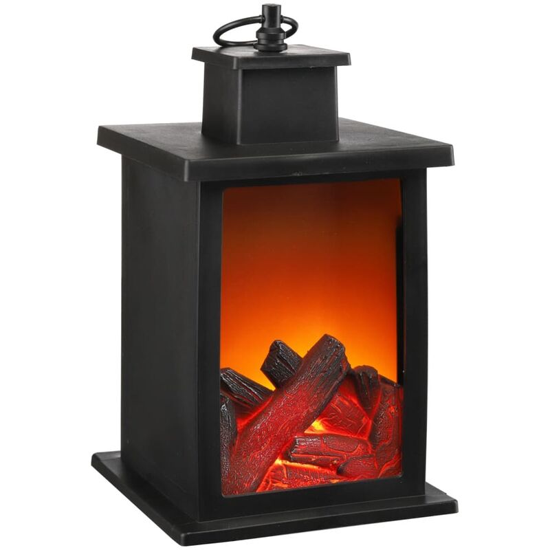 

HI Farol chimenea con 4 LEDs plástico - Negro