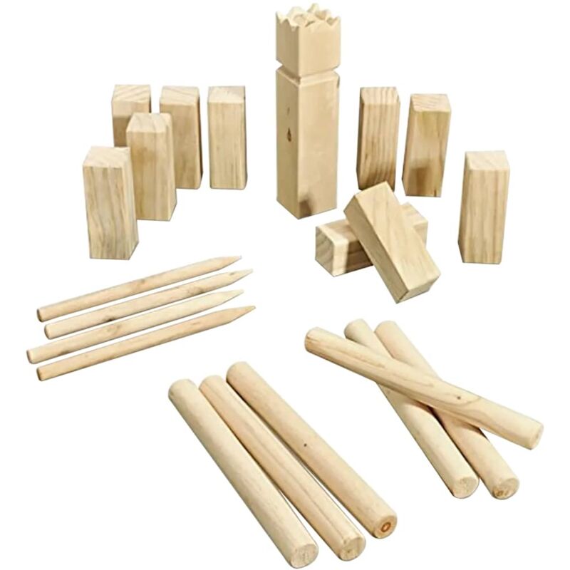 

HI Juego de Kubb para exterior madera