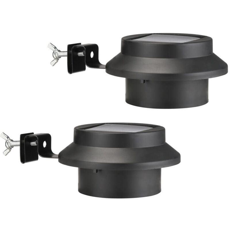 

Juego de luces solares LED para canalón 2 unidades - Negro - HI