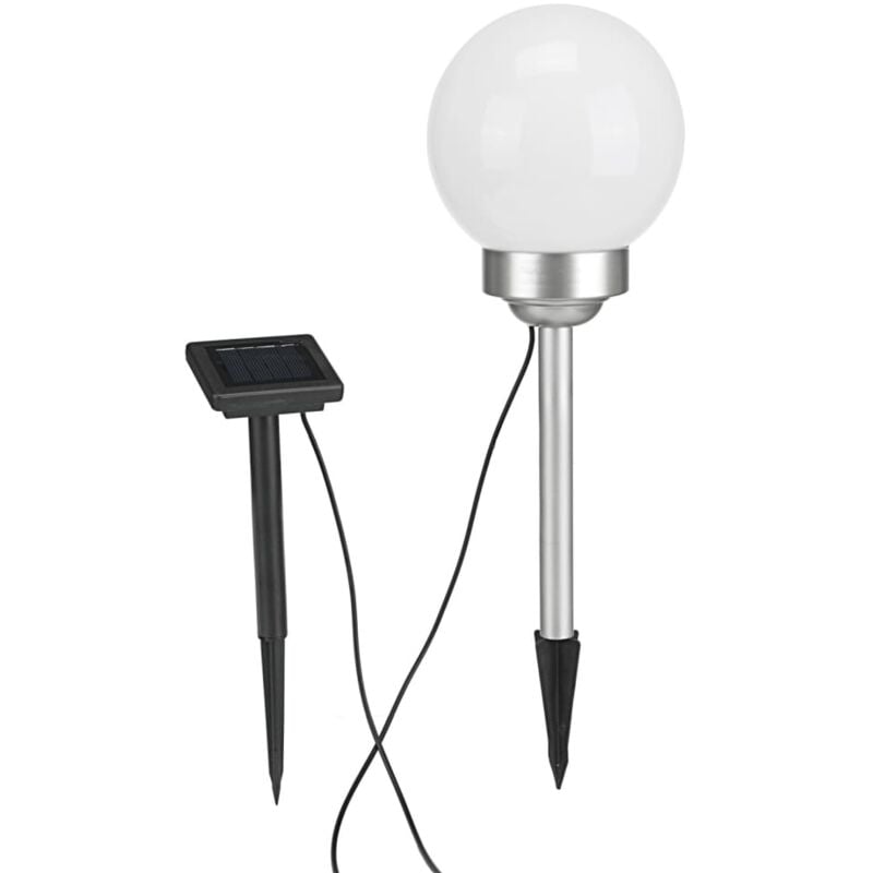 

Lámpara de bola solar LED de jardín giratoria 15 cm - Blanco - HI