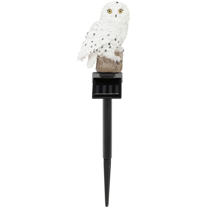 

Lámpara solar de jardín con forma de búho blanco - Blanco - HI