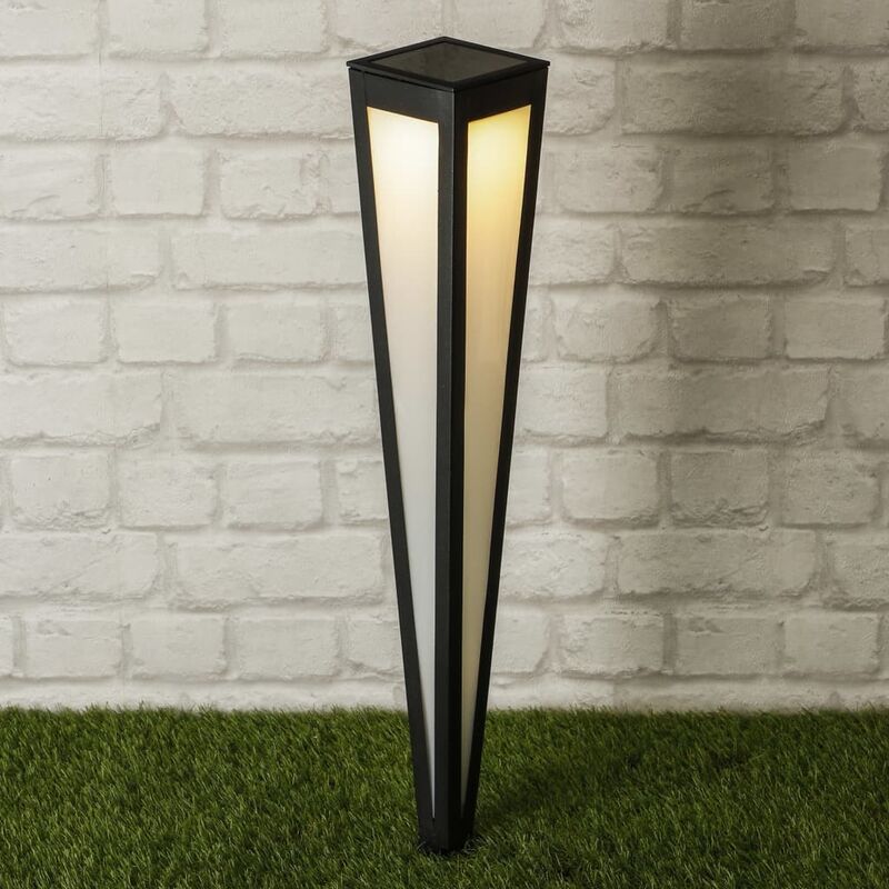

HI Lámpara solar LED de jardín con estaca negra 75 cm