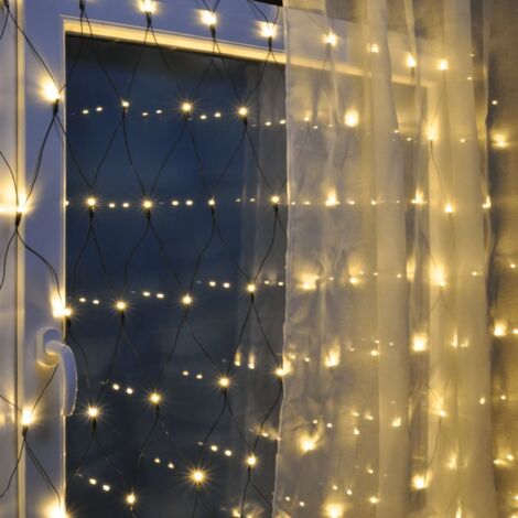 Star-Max LED Lichternetz 2x2 Meter 160 kaltweiße LEDs 