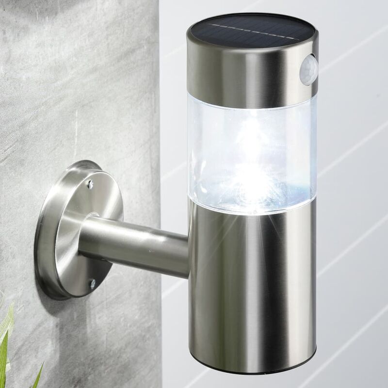 

Lámpara solar LED de pared para jardín con sensor - Plateado - HI