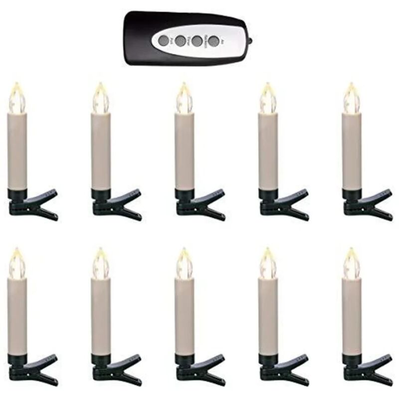 

Hi Mini velas luces LED con mando a distancia 10 unidades - Blanco