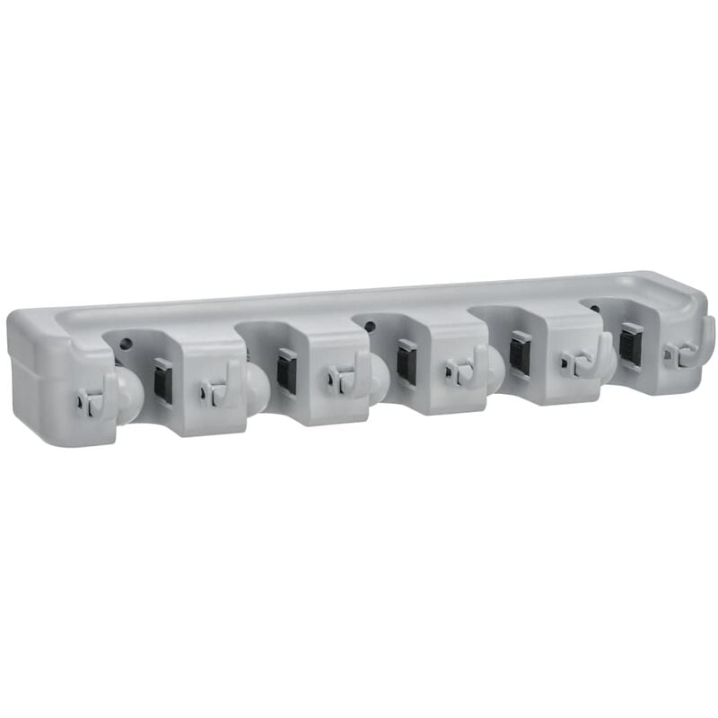 

Organizador de herramientas de pared jardín 44,3x7x8,3 cm plástico - Gris - HI