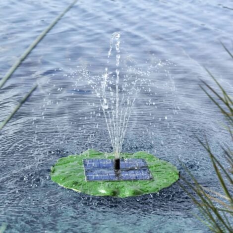 HI Pompe de fontaine solaire flottante Feuille de lotus