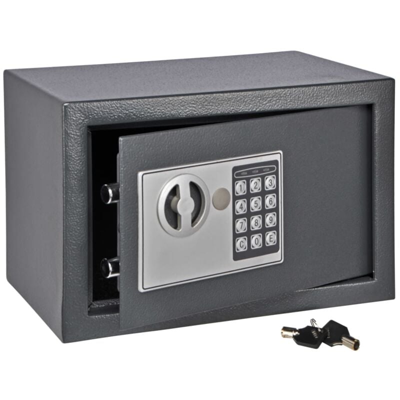 HI - Safe with Electric Lock Dark Grey 31x20x20 cm - Grey