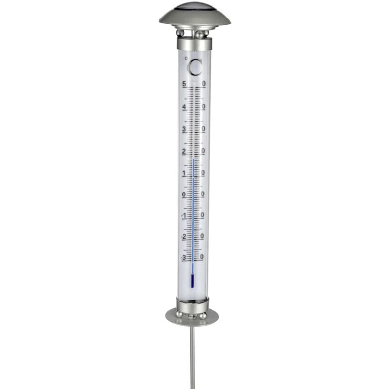 Solar Garden Thermometer Light HI