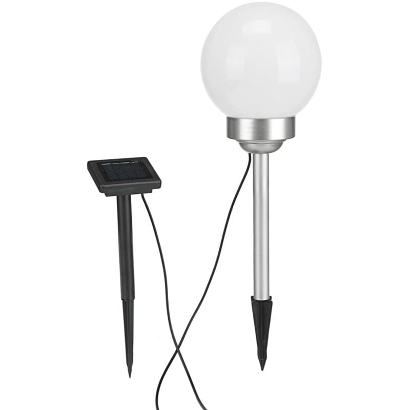 HI - Solar LED Rotating Garden Ball Light 15 cm - W te