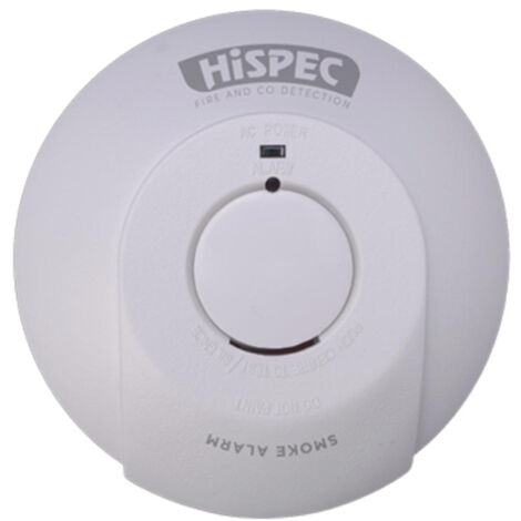 Hi-Spec HSSA/PE/FF10 Fast Fix Interconnectable Mains Smoke Detector with 10-Year Battery