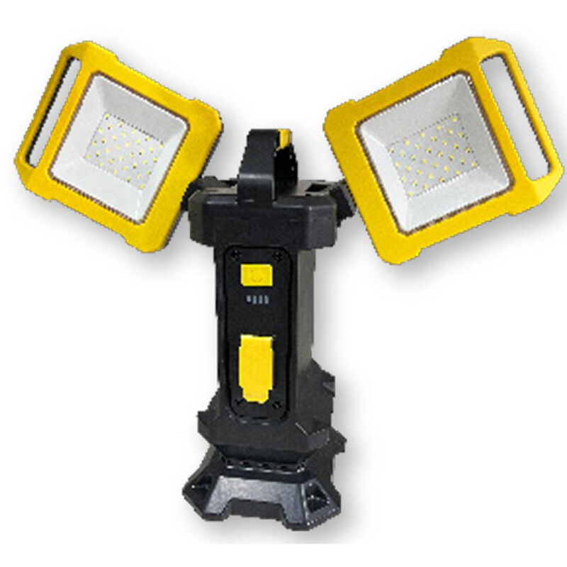 Hi-Spec HSSL/20LEDWL-R Site Light 2x10W Adjustable Rechargeable LED Work Light