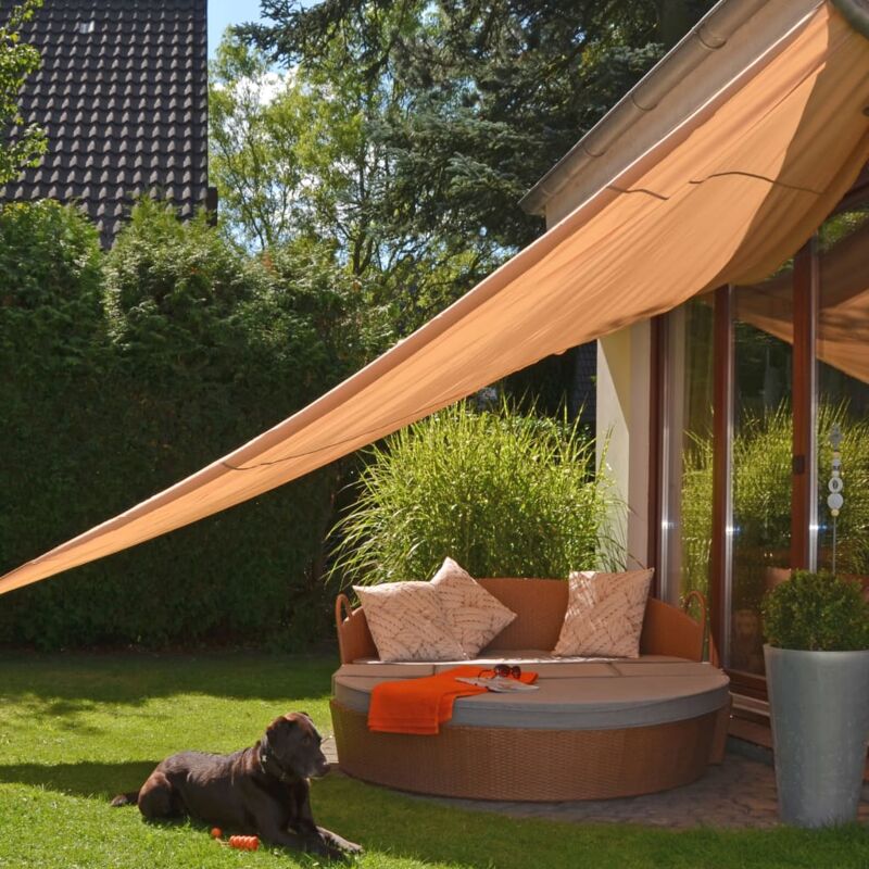 

Toldo de vela triangular 5x5x5 m beige - Beige - HI