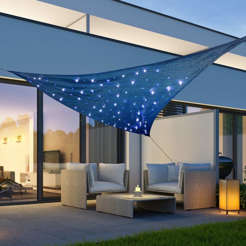 

HI Toldo solar con 100 LED azul claro 3,6x3,6x3,6 m