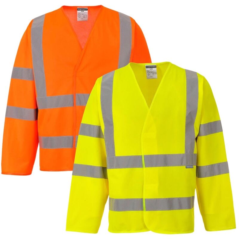 Gilet Ad Alta Visibilita' Classe 3 Maniche Lunghe Giallo L xl