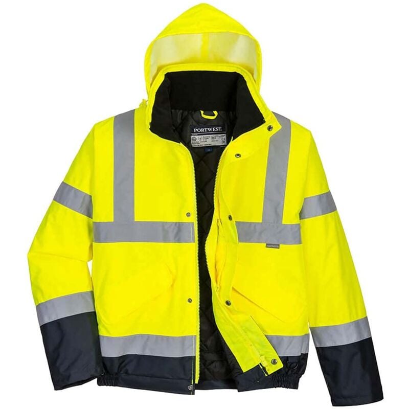 Bomber Alta Visibilità Bicolore Giallo/Navy Portwest S266 Giallo-Navy s