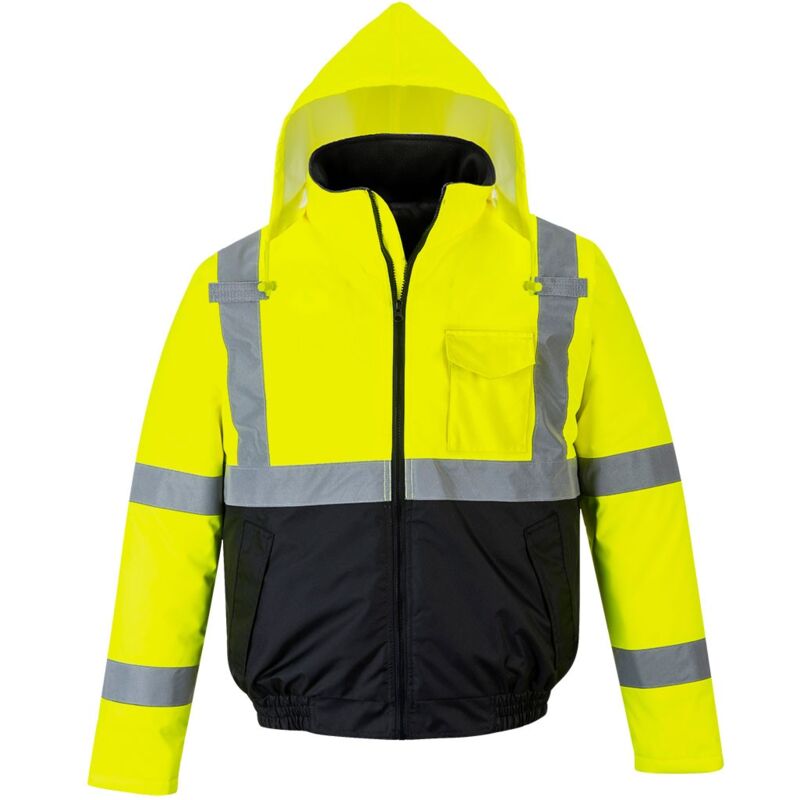 Bomber Ad Alta Visibilita' con Cappuccio, misura