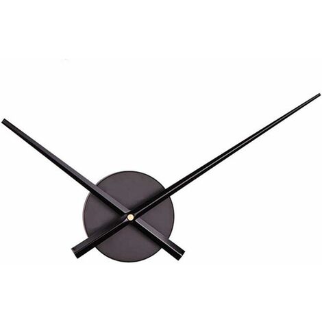 HIASDFLS Aiguilles D'Horloge Bricolage Aiguilles Horloges Murales Accessoires De Mécanisme D'Horloge À Quartz 3D (Noir Sans Batterie)